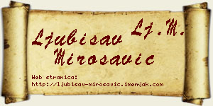 Ljubisav Mirosavić vizit kartica